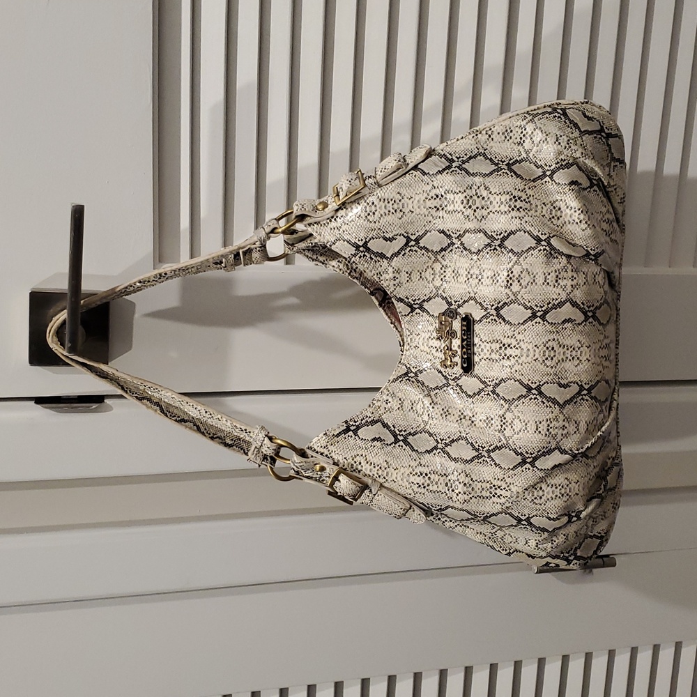 Coach Snakeskin Patterned Shoulder Bag